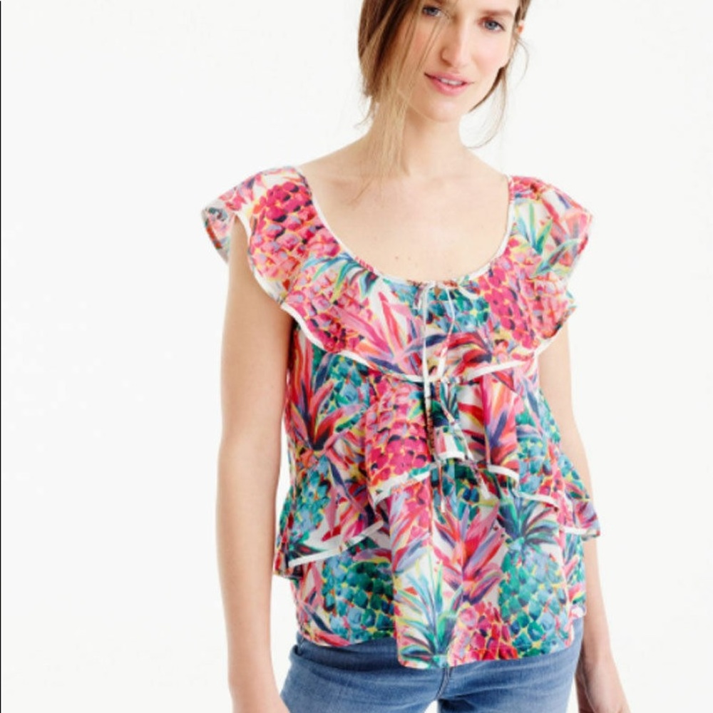 J. Crew Ruffle top - Picture 3 of 6